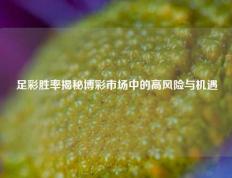 足彩胜率揭秘博彩市场中的高风险与机遇