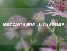 足彩怎么买挣钱如何通过科学方法实现盈利