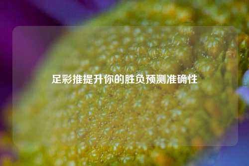 足彩推提升你的胜负预测准确性