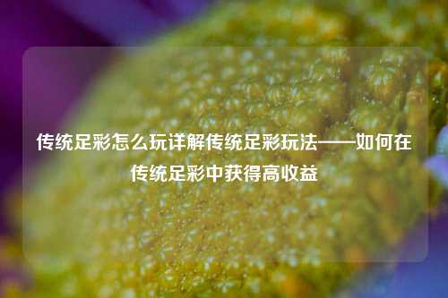 传统足彩怎么玩详解传统足彩玩法——如何在传统足彩中获得高收益