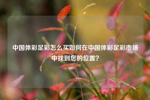 中国体彩足彩怎么买如何在中国体彩足彩市场中找到您的位置？
